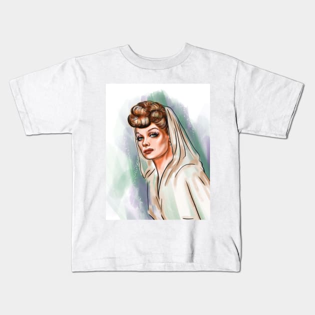 Lucille Ball Kids T-Shirt by Svetlana Pelin